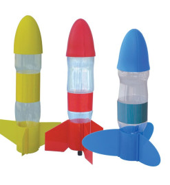 Three Aqua Star rockets
