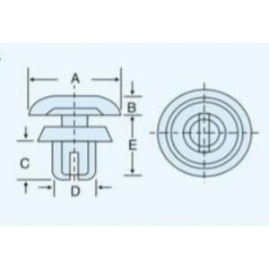 Nylon rivets (12 pcs.)