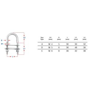 copy ofStainless steel U-Bolt M5